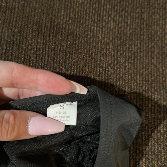 Black and rhinestones bikini set. Size medium top, Small bottoms. BNWT!! - Picture 10 of 13